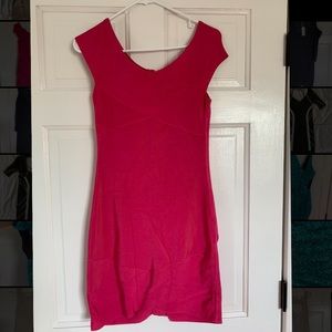 Guess by Marciano magenta fitted dress